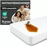 Buymax Matratzenschoner 180x200cm Wasserdicht, 2er-Set, wasserdichte Spannbettlaken ohne Knistern, Inkontinenzauflage Rundumgummi Atmungsaktiv Rundumbezug Anti-Milben Bezug waschbar