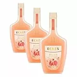 Eckes Weißer Pfirsich Likör (1 x 0,5 l) – Fruchtiger Aperitif-Likör mit intensivem weißen Pfirsich, 17 % vol. (Packung mit 3)