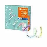 LEDVANCE LED Smartes LED Lichtband mit Bluetooth Technologie für Außen, 3 Meter Länge, Lichtfarbe änderbar(2000-6500K), RGB Farben änderbar, Steuerbar mit Google Home und Alexa, SMART+ BT FLEX OUTDOOR