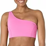 Amazon Essentials Damen Active FormFlex Buttery Soft Sport-BH mit One-Shoulder-Träger und Riemchenrücken, für leichten Halt, Flamingo Rosa, L