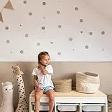 LILIMAUS Wandsticker Kinderzimmer [132 Stck. in vielen Farben] - Wandtattoo Punkte - Wandaufkleber Kinderzimmer Mädchen & Jungen - Wanddeko Kinder & Babyzimmer Deko - Aufkleber Wand - Wall stickers
