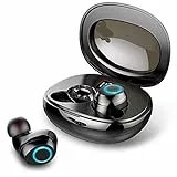 Rinsmola Bluetooth 5.1 Kopfhörer, Kopfhörer Kabellos 2021 Leicht Ohrhörer mit Mic, Mini In Ear Noise Cancelling Kopfhörer IP7 Wasserdicht, Wireless Earbuds Deep Bass Stereo Headset, 30H Spielzeit