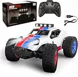 Kizeefun Ferngesteuertes Auto, 2.4Ghz 1/20 RC Auto Geländewagen 20 km/h Alle Gelände, Elektrisches Spielzeug, Offroad mit 2 AKKU 50min Spielzeit und LED Scheinwerfer, Geschenk für Kinder