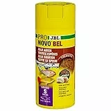 JBL PRONOVO BEL GRANO, Hauptfutter für alle Aquarienfische von 3-10 cm, Fischfutter-Granulat, Klickdosierer, Größe S, 250 ml