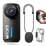 SJCAM C110Plus Body Cam 4K(Keine Speicherkarte),170° Fov Vlog Kamera,6-Achsen-Stabilisierung,130 min Aufnahmezeit,8-Facher Zoom,30M Wasserdichtes,Action Cam für Skifahren,Helmkamera,Vlog