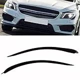 Qiilu Frontstoßstangensplitter Spoilerklappen-Zierleiste für die Vordere Stoßstange Lüftungsabdeckung Ersatz für CLA‑Klasse C117 X117 AMG Line CLA45