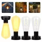 Solar Glühbirnen Für Draußen, 4 Stück 7cm Solarleuchten Ersatz Top mit Heller LED Glühbirne Wetterfest Garten Solarleuchten Ersatzteile LED Solarpanel Laterne Deckel für Außen Garten Dekoration