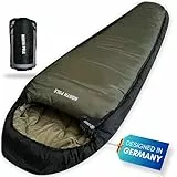 Explorer® Northpole Schlafsack -21°C -4°C [300GSM] 3-4 Jahreszeiten Winter Mumienschlafsack Erwachsene [1900g] 220x88x58cm mit wasserdichter Unterseite YKK Zip Rechts für Outdoor, Camping und Reisen