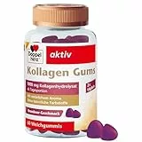 Doppelherz Kollagen Gums - 1000 mg Kollagenhydrolysat als Tagesportion - ohne künstliche Farbstoffe - 60 Gums mit Brombeer-Geschmack
