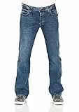 LTB Jeans Herren Jeans Bootcut Roden - Low Waist Herren Bootcut Jeans mit Knopfleiste und Stretch - Roden Blue Lapis WASH Jeanshose Blau 36W / 30L