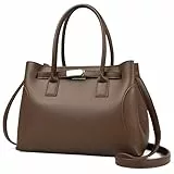 Travistar Handtasche Damen Mittelgroß Umhängetasche Damen Tasche Elegante Schultertasche Kunstleder Crossbody Bag Mode Henkeltaschen Beuteltasche mit Abnehmbares Riemen, Kaffee
