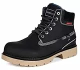 Gaatpot Winterstiefel Herren Winterschuhe Damen Warm Gefütterte Stiefeletten Wasserdicht Boots,Schwarz D,EU39