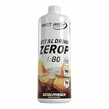 Best Body Nutrition ZEROP Vital Zuckerfreies Getränkekonzentrat Sirup Eistee-Pfirsich Ohne Aspartam 1 L ergibt 80 L Getränk Fitness Drink mit Vitaminen B1 B6 Niacin Kalorienarm Wassersprudler