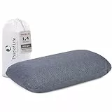 Reisekissen VOLAR Quickdry, Nackenkissen aus Memory-Foam, Orthopädisches HWS Nacken-Stützkissen für Flugzeug, Auto-Reisen, Kleines Kopfkissen mit Schnelltrocknendem Thermo-Bezug, Camping-Kissen 40x25
