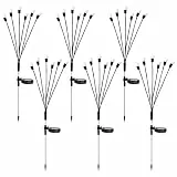 6 Stück Solar-Gartenlichter, Firefly Outdoor-Lichterkette mit wasserdichtem Design, solarbetriebene Rasenlichter, 6 LEDs, 8 Blitzmodi für Terrasse, Garten, Balkon Dekor