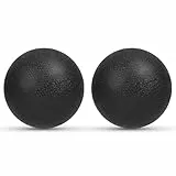 URAQT Massagebälle Faszienball, 2 Stück Faszienrolle set, Triggerpunktball für Yoga myofasziale Entspannung, Massagebälle für Rücken Beine Füße Hände, 5.8cm (Schwarz)
