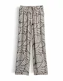 OPUS Damen Wide Leg Pants | MAROU Botanical Wide Leg Pants aus feiner Krepp Viskose Affogato, 40