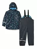 CareTec Unisex Kinder Rain Suit - Pu W. Fleece Regenmantel, Dark Navy (778), 86 EU