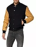 Schott NYC Herren LCUSA Lederjacke, Navy/Cognac, X-Large