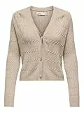ONLY Onlkatia Ls Cable V-Neck Cardi KNT Noos