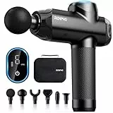 RENPHO R3 Power Massagepistole, 12MM Amplitude Massage Gun Massagegerät mit Type-C Ladeanschluss, 6 Massageköpfen Masagegäret Pistole mit LED Touchscreen für Rücken, Geschenke für Männer