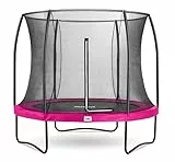 Salta Comfort Edition – ⌀183/213/251/305/366/396/427cm - TÜV geprüft – Schwarz/Grün/Pink - rundes Outdoor Trampolin, Gartentrampolin - Set mit Sprungmatte, Sicherheitsnetz, Federn, Randabdeckung