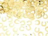 Konfetti Hufeisen ca.15g - Streudeko für Kindergeburtstag Geburtstag Pferde Party - Tischkonfetti zum Streuen Dekorieren Basteln - Geburtstagsdeko Partydeko & Tischdeko - Gold