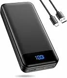 Enerwow Power Bank, 27000mAh PowerBank mit PD3.0 & QC4.0 Schnellladung, USB C (IN & Out) Externer Handy Akku mit LED Anzeige, Portable Ladegerät für iPhone, Tablet, Smartphone