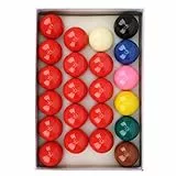 Ejoyous 22 Stück Snooker Ball Set, Snooker Billard Billardkugeln Pool Balls Billardkugel 52,2 mm/2,1 Zoll für Billardtisch