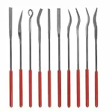 FOCCTS 10 Stück gebogen Mini Diamond Files set Nadel-Datei Set,Raspeln Professionelle Werkzeuge für die Holzbearbeitung/Keramik/Terrakotta/Metallwerkzeug