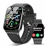 STECEi Smartwatch Herren Damen, 1,85'' HD Touchscreen Smart Watch mit Bluetooth Anrufe, 110+ Sportmodi Fitnessuhr mit Herzfrequenz Schlafüberwachung Schrittzähler, IP68 Wasserdicht für iOS Android
