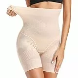 Joyshaper Shapewear Damen Bauchweg Unterhose Miederbody Miederpant Stark Formend Hohe Taille Nahtlose Miederhose Bauchkontrolle Höschen Shaping Unterwäsche Beige L