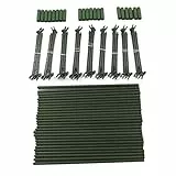 SIXRUN 3-teiliger Tomatenkäfig, Robuste Dreieckige Pflanzenstäbe, Stützkäfige für Innengärten und Töpfe, Robust und Stabil, Material PP, PE, Stahl (120cm)