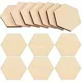Healifty 100PCS Holzscheiben Basteln Bemalen DIY Sechseckig 22,5 MM Natürlich Buchenholz Blanko Unvollendete Scheiben Handwerk Scrapbooking Material Hochzeit Party Dekoration Verzierungen