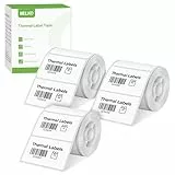 Thermo-Etiketten für Nelko PM220 Etikettendrucker, 50 x 30 mm, Thermo-Aufkleber-Etikett, wasserdicht, Mehrzweck-Etikettenband, 3 Rolle mit 230 selbstklebenden Thermopapier (weiß)
