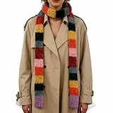Dewireaey Winter Schal Für Damen,Schlank Gestreift Gestrickt - Modischer Damenschal - Für Herbst Und Kaltes Wetter Tägliches Tragen Outdoor Aktivitäten Reise Und Urlaub