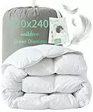 Welldora Komfort Bettdecke 260x220 | Extraweiche Federn & Daunen | Fachärztlich geprüft, Oeko-Tex, Allergiker | RDS Zertifiziert für Tierwohl | Ganzjahres Federbett Daunendecke