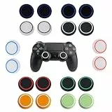 Yuannee Silikon Thumbstick Kappen,20 PCS Joystick-Schutz Aufsätze Universelles Gaming Zubehör mit Grip Kompatibel mit PS5 PS4 Xbox One und Series X/S Controller Controller Mehrere Farben