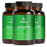 Vitabay Astaxanthin 12mg - Hochdosiert und Vegan - 270 (3er Set) Natürliche Astaxanthin Softgel Kapseln - Bräunungskapseln