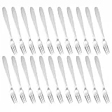 36 Stück Kuchengabeln Set, Dessertgabeln Set, 13cm (5.1 inch) Edelstahl Kleine Gabeln, Edelstahl Gabeln, Elegantes & Modernes, für Zuhause, Restaurant, Partei, Im Freien, Spülmaschinenfest (Silber)