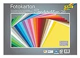 folia 61/25 99 - Fotokarton Mix 50 x 70 cm, 300 g/qm, 25 Bogen sortiert in 25 Farben - ideale Grundlage für zahlreiche Bastelideen