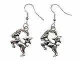 Miniblings Steinbock Stern Ohrringe Hänger Sternzeichen Sternbild Astrologie - Handmade Modeschmuck I Ohrhänger Ohrschmuck versilbert