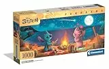 Clementoni Puzzle Panorama Disney Stitch 1000 Stücke, Compact Box - Puzzle für Erwachsene 14-99 Jahre, Geschenk für Mann und Frau, Made in Italy, 37061
