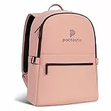 Pactastic großer Daypack mit Tragegriff & Rückenfach | 710 Gramm leichter Rucksack aus wasserabweisendem veganem Tech-Material | 33 x 15 x 44 cm mit Laptopfach