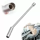 DIYCUT Zündkerzenschlüssel 14 mm, 12-Kant Zündkerzensteckschlüssel, Magnetisch Zündkerzenschlüssel, 360° Drehbarer, Stahl & Antirutsch-Griff, für Kfz-Reparatur, Motorrad, Auto, LKW