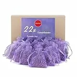 Lavendelsäckchen Lavendel Duftsäckchen 22x Mottenschutz im Kleiderschrank Schlafzimmer - Lavendelsäckchen zum Schlafen und Entspannen mit Lavendelduft – Lavendelblüten von Quertee