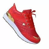 Sneaker Damen Leicht Leder Sportschuhe Laufschuhe - Bequeme rutschfeste Turnschuhe Walkingschuhe Modische LäSsige Tennisschuhe Running Shoes Joggingschuhe FüR Frauen StraßEnlaufschuhe
