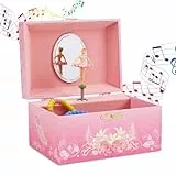 Jewelkeeper - Spieluhr Schmuckkästchen für Mädchen mit drehender Ballerina, Rosa Design - Schwanensee Melodie