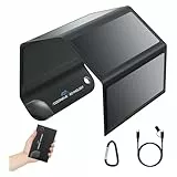 Ecosonique 8W Solar Ladegerät für Handy mit USB-C 5V Ausgang, IPX4 Wasserdicht & Faltbares Solarpanel für iPhone, Samsung, Xiaomi & mehr, Tragbar Solarladegerät für Camping, Wandern, Outdoor