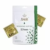 AMOR NATURE 57 mm Kondome 50er Pack I Premium Kondom naturfarben I 0,07 mm Wandstärke I vegan I für Men